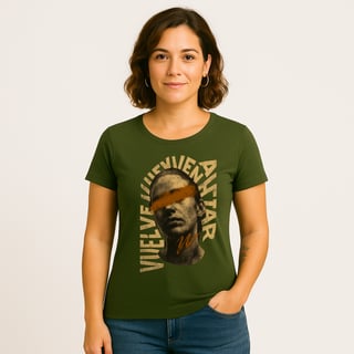 Nome do produto Camiseta Vuelve a Empezar – Baby Long Estonada Feminina OxVibe com Arte Urbana