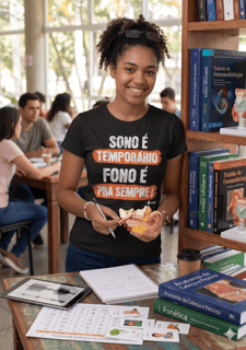 Nome do produto Camiseta FONO > SONO - Unissex - Cores Escuras