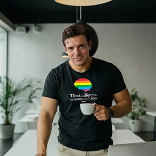 Nome do produto Camiseta THINK DIFFERENT - Cores Escuras - Unissex