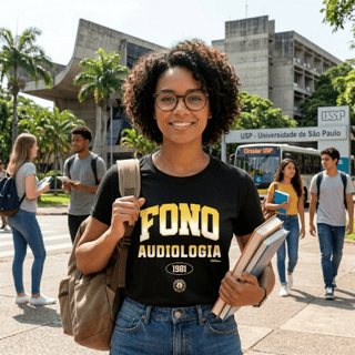 Nome do produto Camiseta FONO DESDE 1981 - Unissex