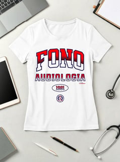 Nome do produto Camiseta FONO DESDE 1981 - Unissex - Cores Claras