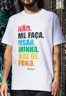 Nome do produto Camiseta Fonoaudiólogo VOZ DE FONO - Unissex - Cores Claras