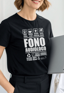 Nome do produto Camiseta Fonoaudiologia FONOINSTRUCTIONS - Unissex - Cores Escuras