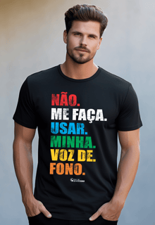 Nome do produto Camiseta Fonoaudiólogo VOZ DE FONO - Unissex