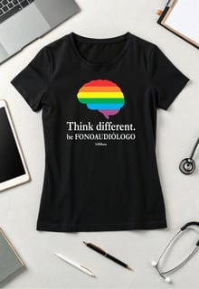 Nome do produto Camiseta THINK DIFFERENT - Cores Escuras - Unissex