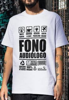 Nome do produto Camiseta Fonoaudiologo FONOINSTRUCTIONS - Unissex - Cores Claras