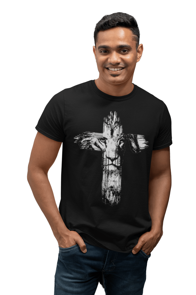 Nome do produto: T-shirt Quality A Cruz Com Leão