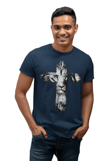 Nome do produto T-shirt Quality A Cruz Com Leão