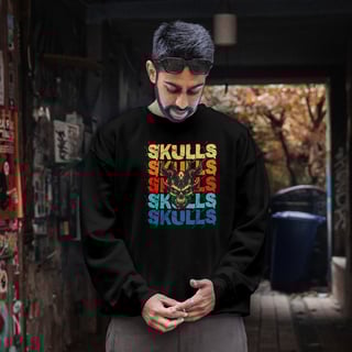MOLETOM GOLA CARECA | Skulls