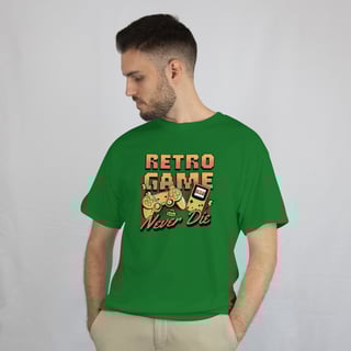 Nome do produtoCAMISETA PREMIUM | Retro Game Never Die