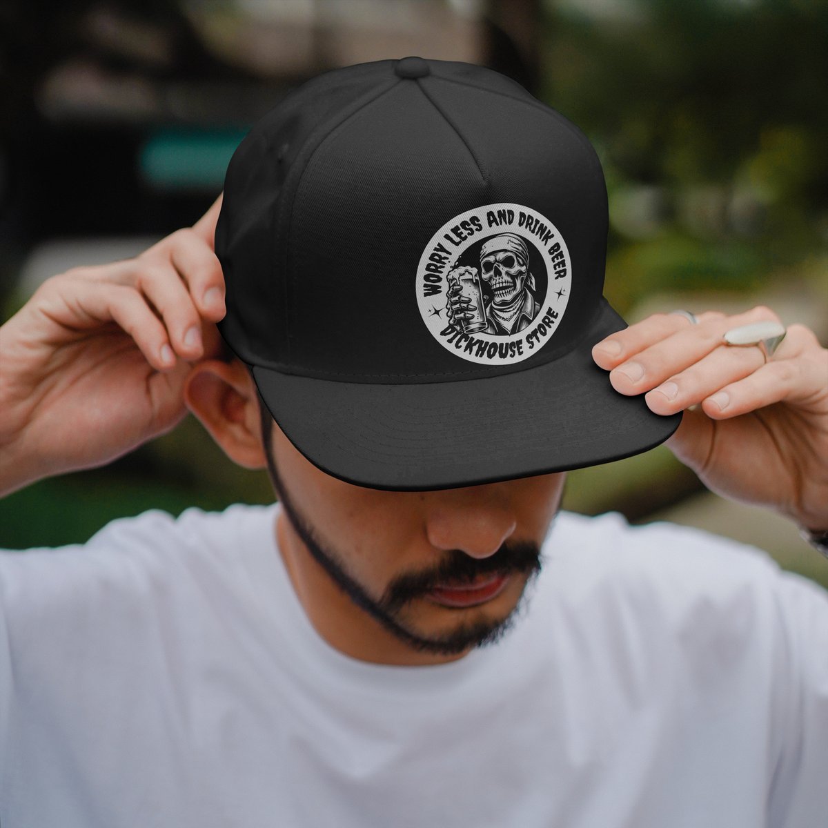 Nome do produto: BONÉ ABA RETA | Skull Beer