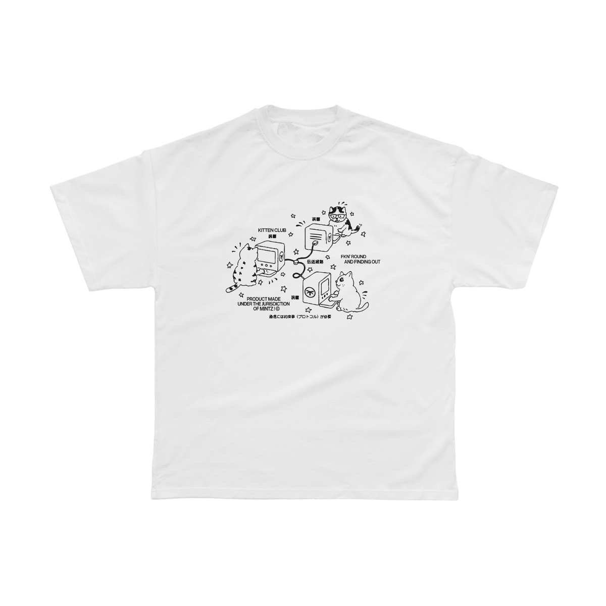 Nome do produto: Camiseta Kitten Club Branca