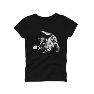 Baby Tee Gatinho ASCII - Preta