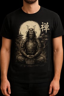 Camiseta Samurai Zen – Samurai Meditando