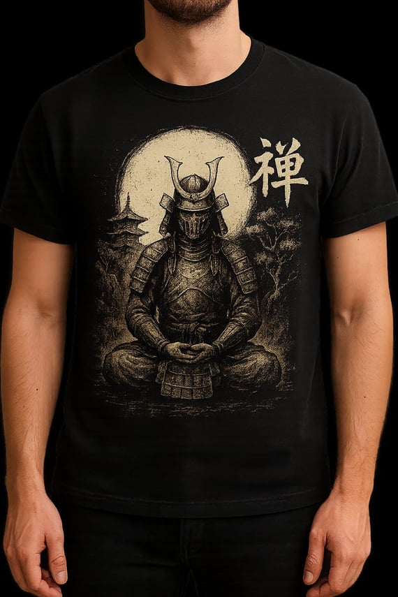 Camiseta Samurai Zen – Samurai Meditando