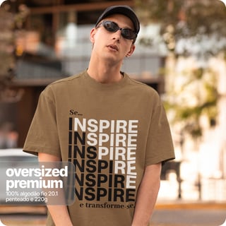 Nome do produto Camiseta Unissex Oversized – Inspire 