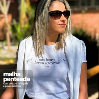 Nome do produto Camiseta Feminina Baby Long Quality – Enquanto Houver vida 