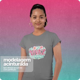 Nome do produto Camiseta Feminina Baby Long Quality – Vivaz 