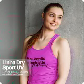 Nome do produto Regata Feminina Dry Sport UV – Meu Cardio e Fugir de Problemas 