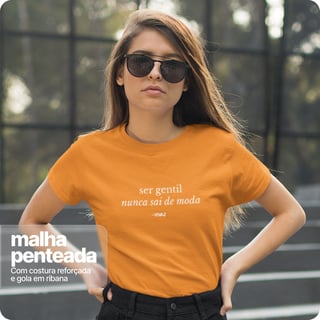 Nome do produto Camiseta Unissex Quality – Ser Gentil 