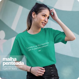 Nome do produto Camiseta Unissex Quality –  Lembre - se dos motivos 