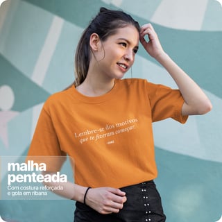 Nome do produto Camiseta Unissex Quality –  Lembre - se dos motivos 
