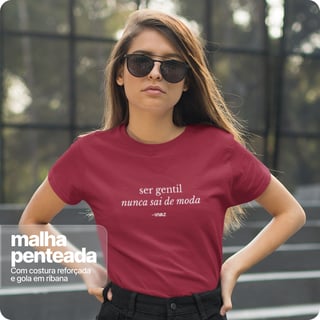 Nome do produto Camiseta Unissex Quality – Ser Gentil 
