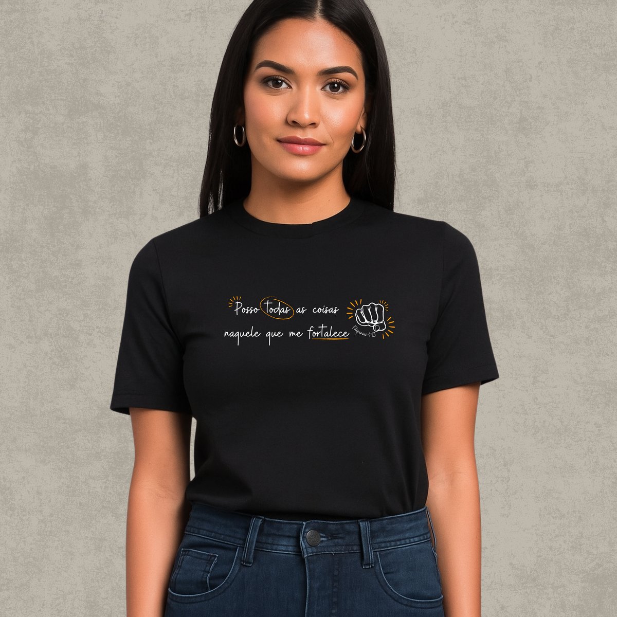 Nome do produto: Camiseta Prime | Ele me fortalece 