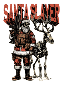 Nome do produto T-shirt | Santa Slayer (Frente)