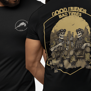 Nome do produto T-shirt | Good Friends, Bad Times