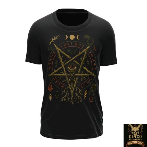 O Olho da Serpente: Tempo, Raiz e Magia – Camiseta Ocultista Visionária