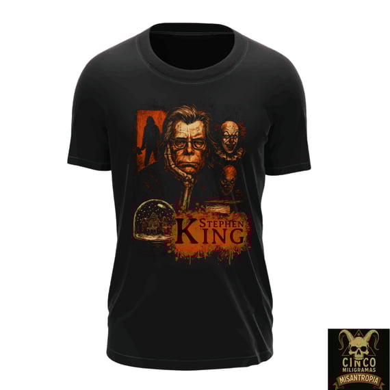 Stephen King: Camiseta O Rei do Horror – Ecos de Pesadelos em Traços de Sangue