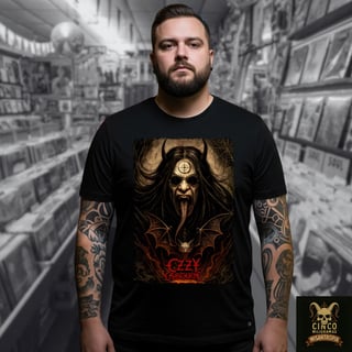 Nome do produto Ozzy Osbourne Plus Size: Camiseta Ritual da Fúria – Língua, Sombras e Magia Negra