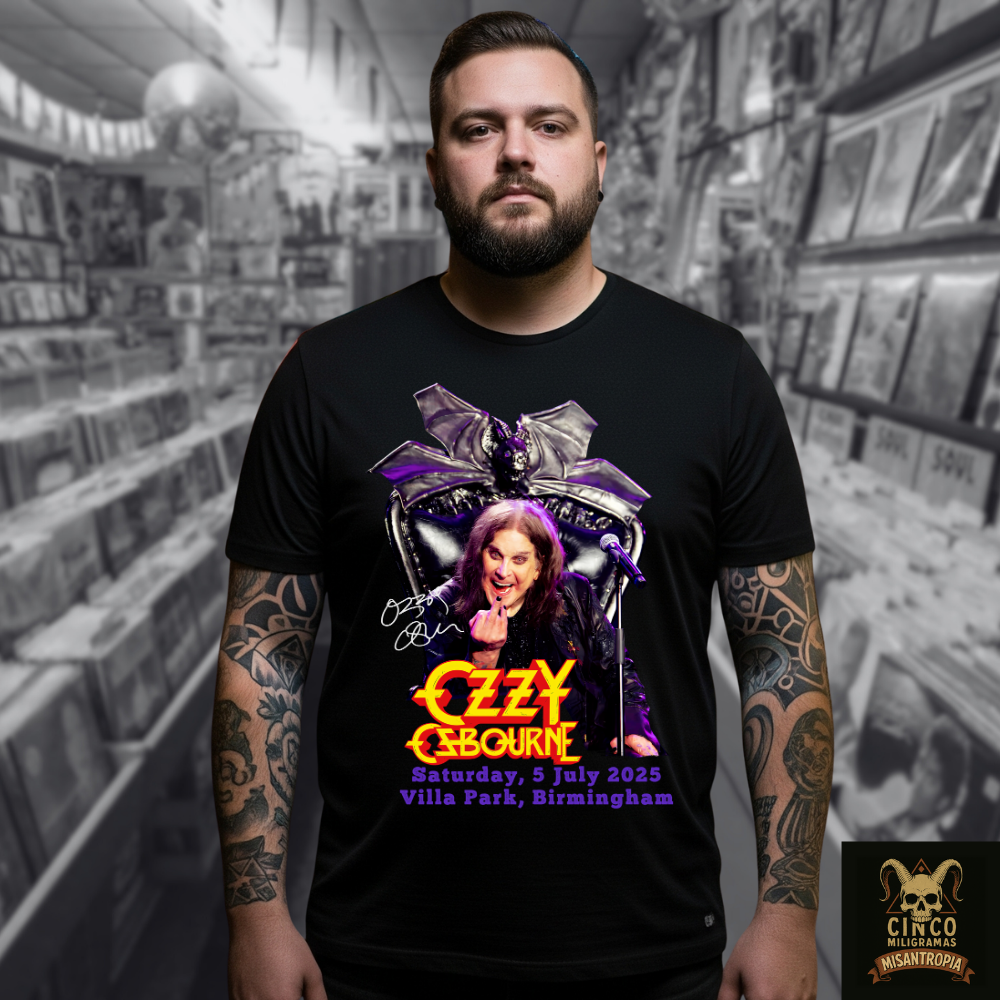 T-Shirt Plus Size Ozzy Osbourne Camiseta – O Trono do Fim: Ao Vivo