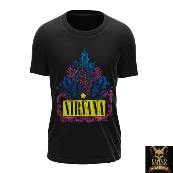 Nirvana: Camiseta Psicodelia Submersa – O Cavalo-Marinho da Desordem Sonora