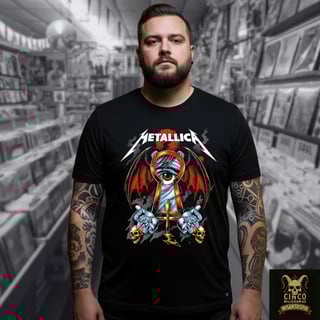Nome do produto Metallica: Camiseta Justiça Corrompida – O Grito de Rebelião em Aço e Pedra