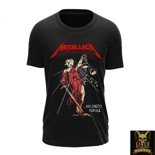 Metallica: Camiseta Justiça Corrompida – O Grito de Rebelião em Aço e Sangue