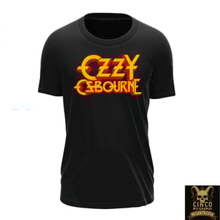 Ozzy Osbourne Camiseta – Logo Flamejante: Simples, Crua, Imortal