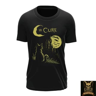 The Cure: Noite Gótica com Gatos e Fantasmas – Camiseta Melancolia à Luz da Lua