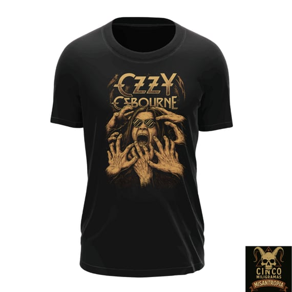 Ozzy Osbourne: Grito nas Sombras – Camiseta da Lenda do Horror Psicodélico