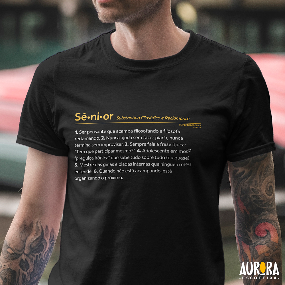 Nome do produto: Camiseta - Verbete Sênior