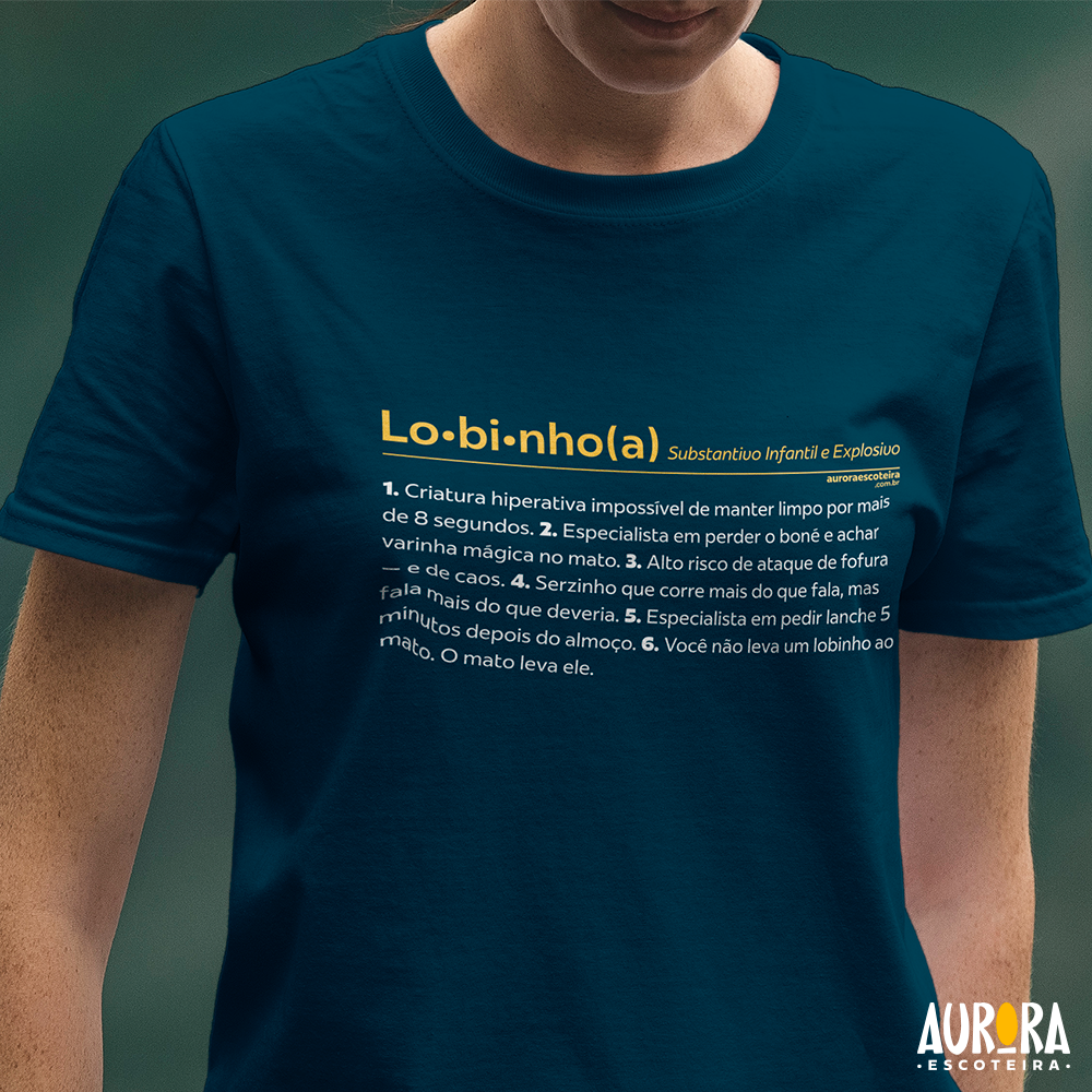 Nome do produto: Camiseta - Verbete Lobinho