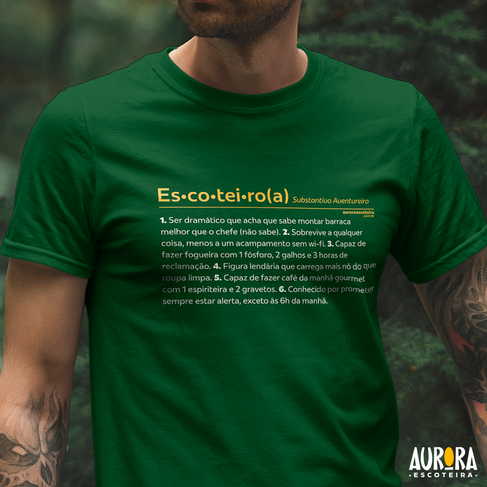 Nome do produto: Camiseta - Verbete Escoteiro