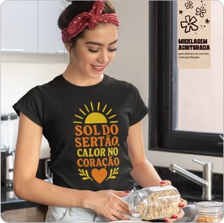 Nome do produto Camiseta Feminina Baby Long Quality - Sol do sertão 