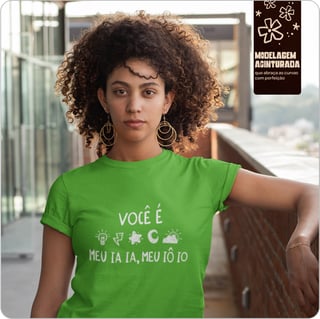 Nome do produto Camiseta Feminina Baby Long Quality - Você é luz É raio, estrela e luar
