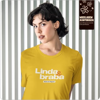 Nome do produto Camiseta Feminina Baby Long Quality -Linda & braba 