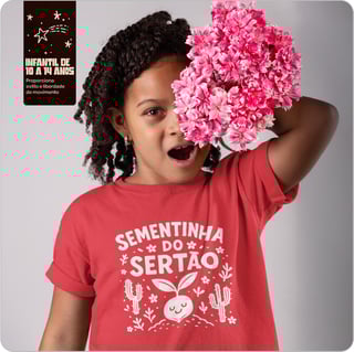 Nome do produto Camiseta Infantil Quality (10 a 14 Anos) – Sementinha Do Sertão 