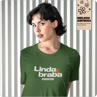 Nome do produto Camiseta Feminina Baby Long Quality -Linda & braba 
