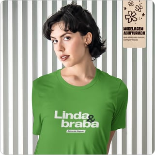 Camiseta Feminina Baby Long Quality -Linda & braba 
