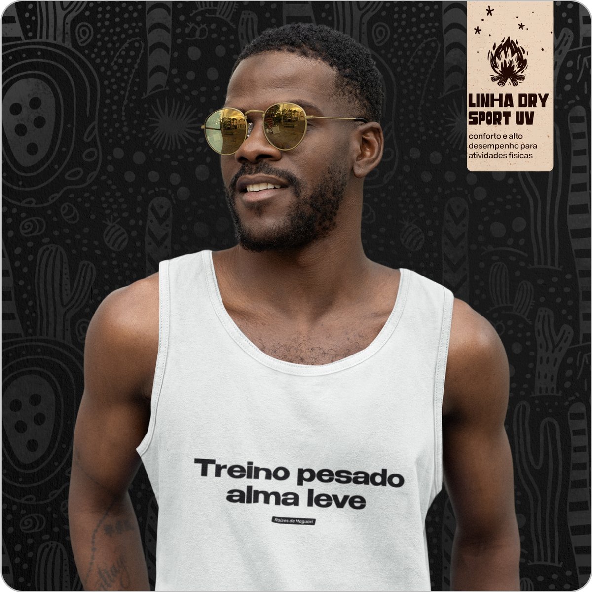 Nome do produto: Regata Masculina Dry Sport UV – Treino pesado alma leve 